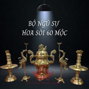 Bộ Ngũ Sự Hoa Sòi 60 Mộc